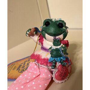 New VTG 95 Enesco Froglegs Frog Legs Shelf Sitter Figurine Collectible 157171